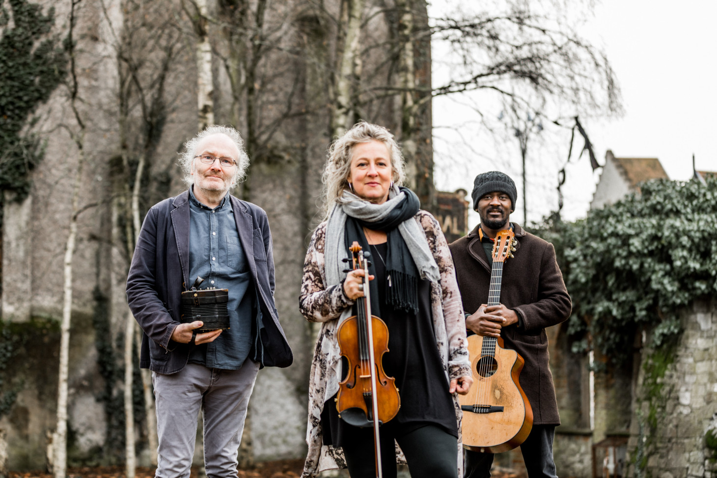 Liz Knowles, Niwel Tsumbu and Niall Vallely